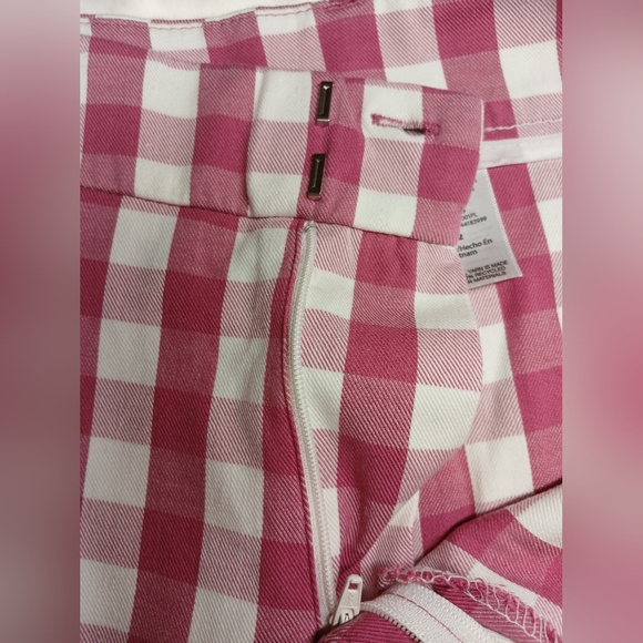 Time and Tru Pink Gingham Ankle Pants | Size 12 - Picture 3 of 10